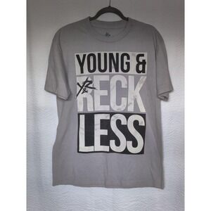 Young & Reckless T-shirt Gray Graphic Logo Size Large